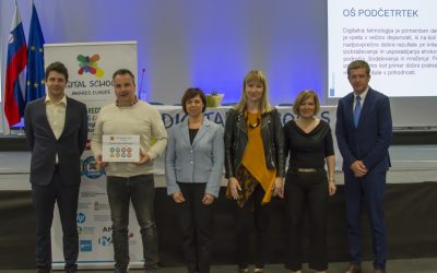 OŠ Podčetrtek prejemnica priznanja Digitalna šola – Digital Schools Awards